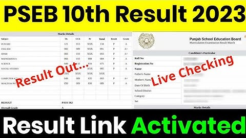 How to check PSEB 10th Result 2023 ? PSEB 10th Result 2023 Kaise Dekhe ? PSEB 10th Result Link