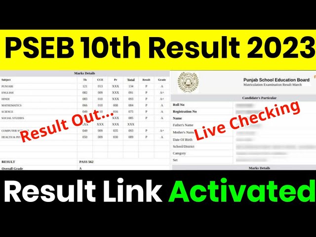 PSEB 10th Result 2024 Roll Number-Wise‣ Know Punjab Board Result