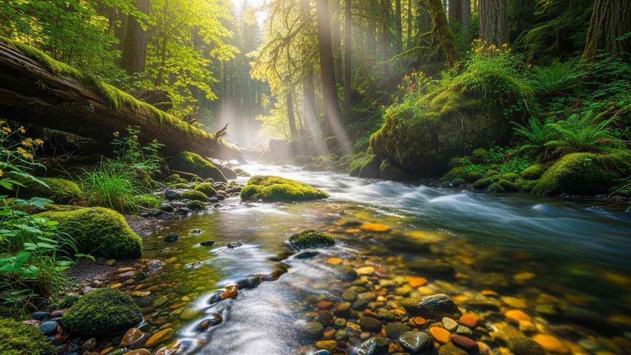 Gentle River Sound Ambience 🌊 Flowing Water for Deep Sleep, Meditation, and Relaxation 