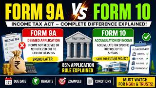 Form 9A vs Form 10 under Income Tax Act – Complete Guide for NGOs, Trusts & Charitable Institutions