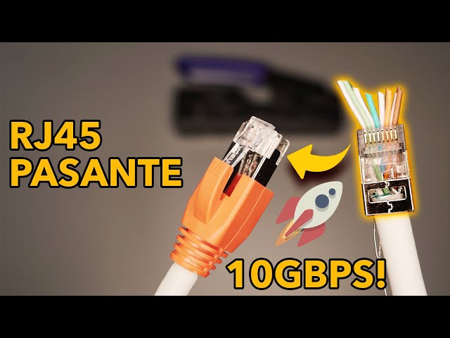 Crimpar cable de red 10G fácil! Cat6A y RJ45 pasante 