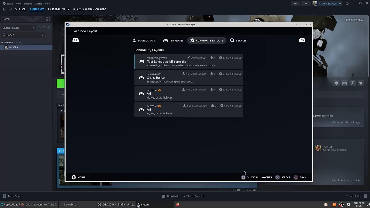 Controller support tutorial MISERY