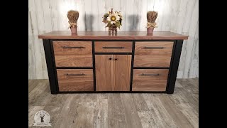 The "Caitlin" Black Walnut Office Credenza screenshot 4