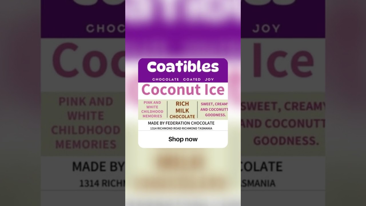 Coatibles - Coconut Ice - Milk Chocolate - 125g