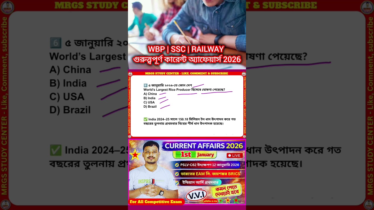 WBP Current affairs 2026 #shorts #currentaffairs