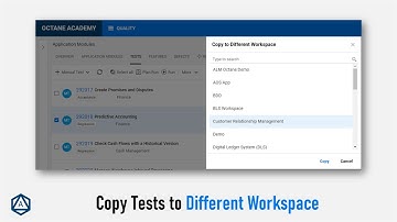 Copy Tests to Different Workspace
