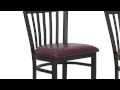 Flash Furniture HERCULES School House Back Metal Restaurant Bar Stool with Mahogany Wood Seat Flash Furniture HERCULES School House Back Metal Restaurant Bar Stool with Mahogany Wood Seat