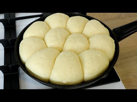 БУЛОЧКИ с Начинкой Как ПУХ! На Сковороде! Вкуснее чем из Духовки!