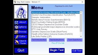 Demonstration of Easy Test Creator