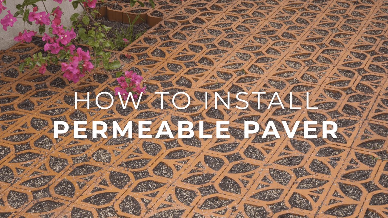 How to Install Permeable Pavers | Clay Imports - YouTube