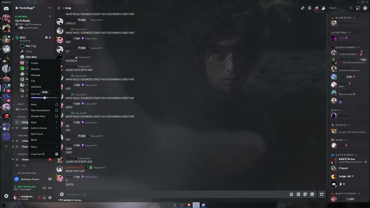 Buq vs wud discord packing youtube