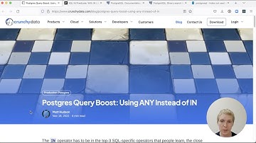5mins of Postgres E45: IN lists vs ANY operator: Bind parameters and performance