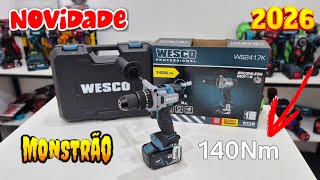 O Monstro Chegou - Parafusadeira Furadeira Wesco 18V 140Nm