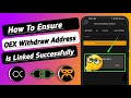 How to know if oex wit.raw address is successfully linked to satoshi app