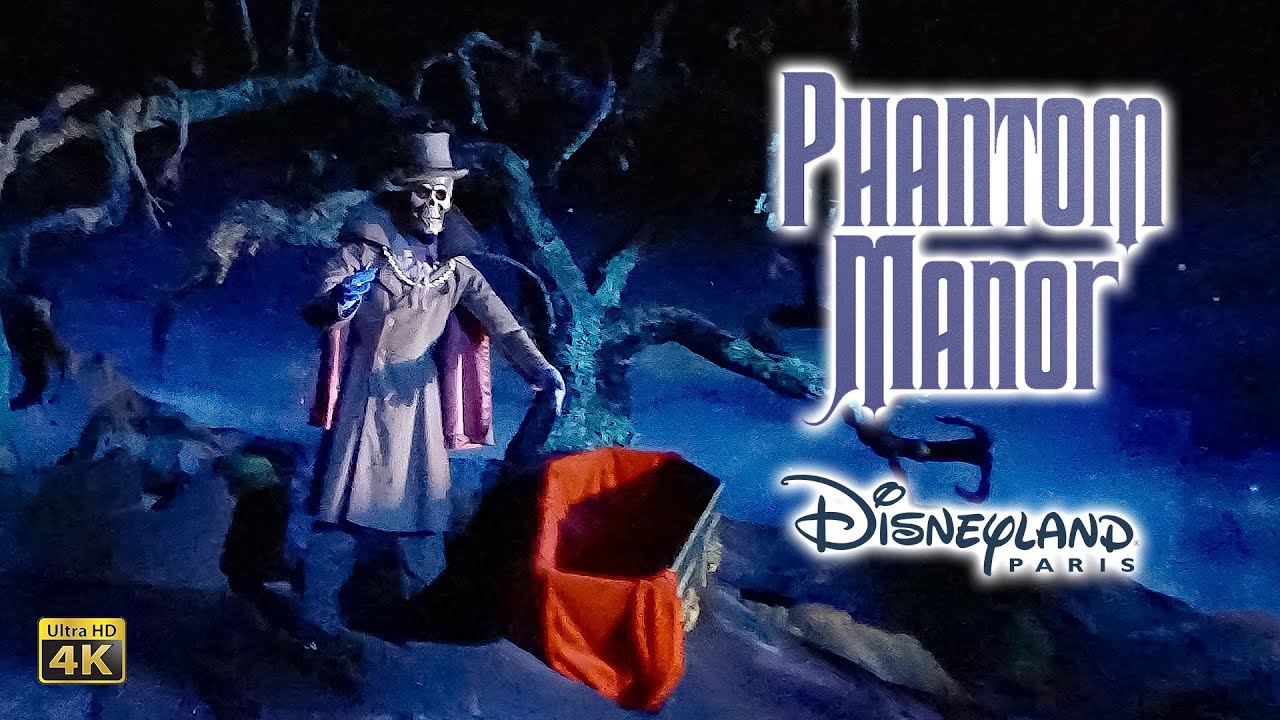 Phantom Manor On Ride Low light 4K POV Disneyland Paris 2023 08 20