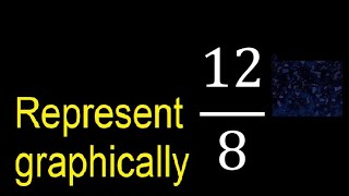 Represent 12/8 graphically . Graphic representation of fractions, graph