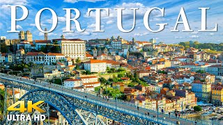FLYING OVER PORTUGAL (4K UHD) Beautiful Nature Scenery with Relaxing Music | 4K VIDEO ULTRA HD