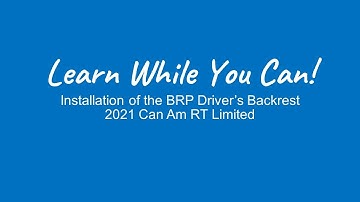 Installation of BRP Backrest on a 2021 RT Limited