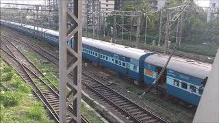 Offlink Gy Wdp4D Hauled 22113 Mumbai Ltt - Kochuveli Sf Express Crossing Mulund Goods Siding