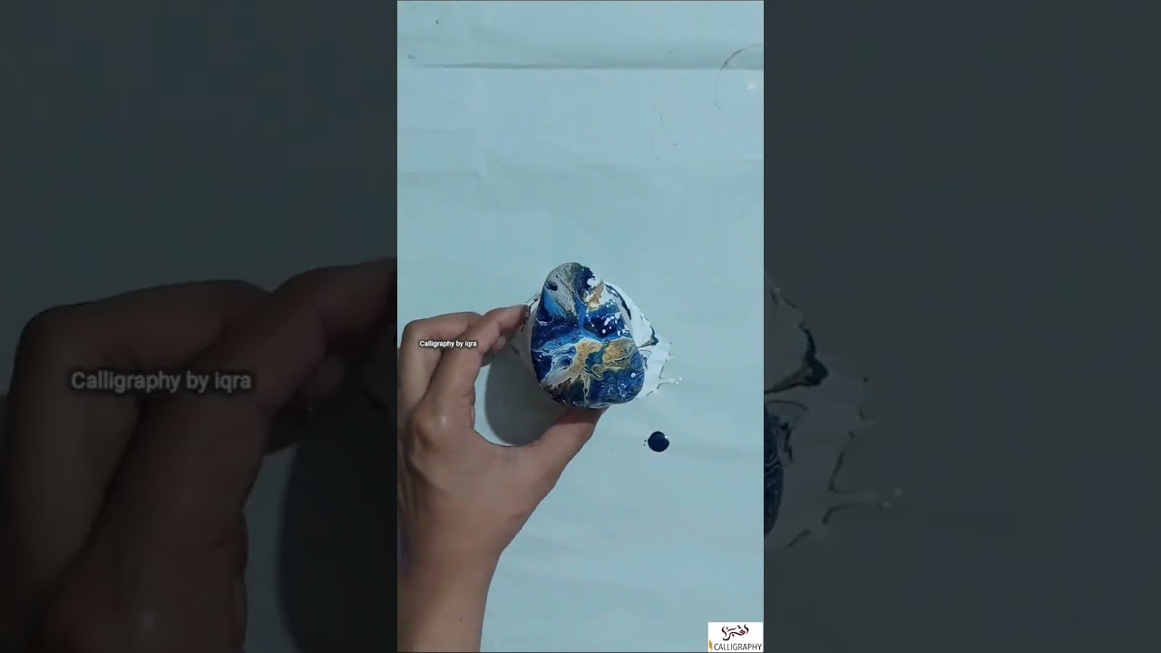 Acrylic Pour on Stone | Stone Art 