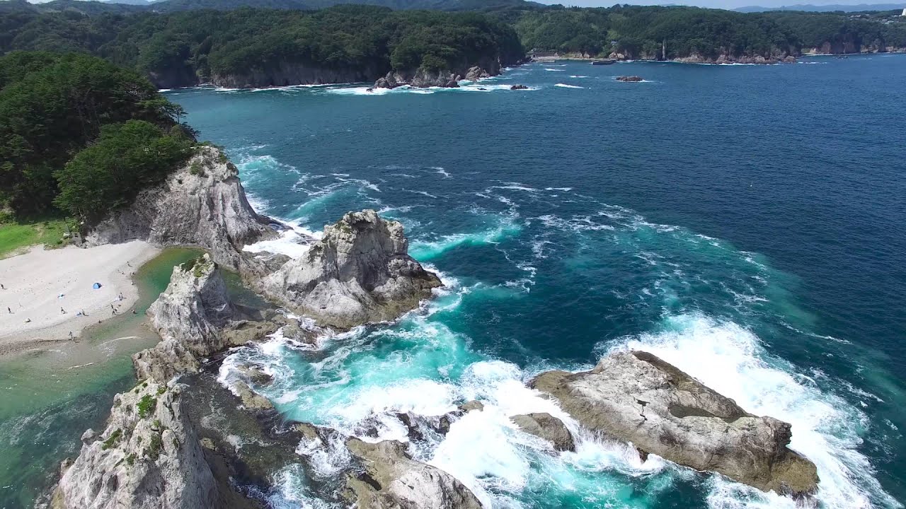 岩手県宮古市　浄土ヶ浜 【空撮】【4K】【 2160P】