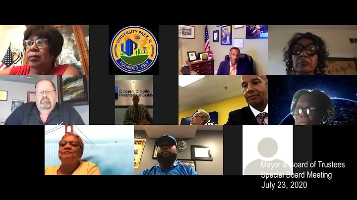 Mayor & Board of Trustees Special Board Meeting July 23, 2020