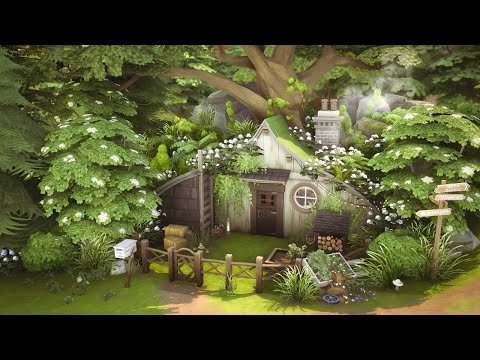 The Cozy Hobbit Hole | The Sims 4 | Speed Build with Ambient Sounds | No CC