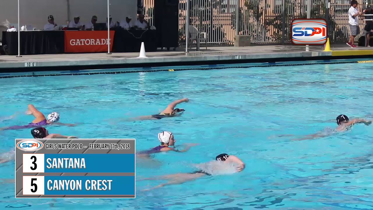 San Diego Girls Water Polo Highlights Canyon Crest Academy vs Santana YouTube
