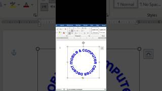 How to Make text in round shape in microsoft word