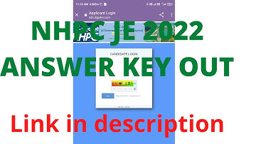 NHPC JE exam 2022 ME, CE , EE answer key out | link in description | check your response  #nhpc #je