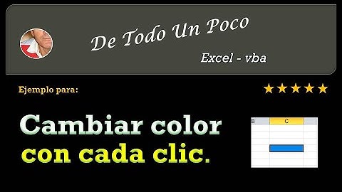 Cambiar color de la celda con un clic.