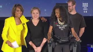 SDG Digital: Bianca Faith Johnson, J.D., President of Push to Walk, using an exo-skeleton