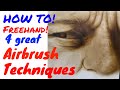 Learn to Airbrush 4 freehand airbrush techniques! to create more powerful paintings easily!