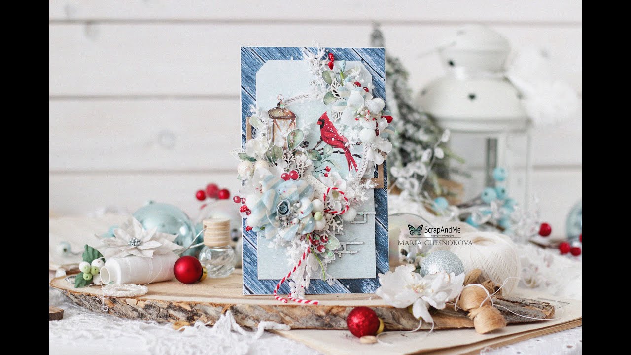 Tutorial step-by-step  "Christmas card" from Maria Chesnokova