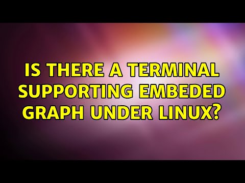 Is there a terminal supporting embeded graph under linux? (2 Solutions!!)