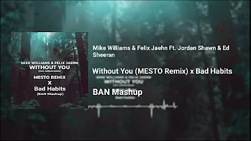 Mike Williams & Felix Jaehn Ft. Jordan Shawn - Without You (MESTO Remix) x Bad Habits (BaN Mashup)