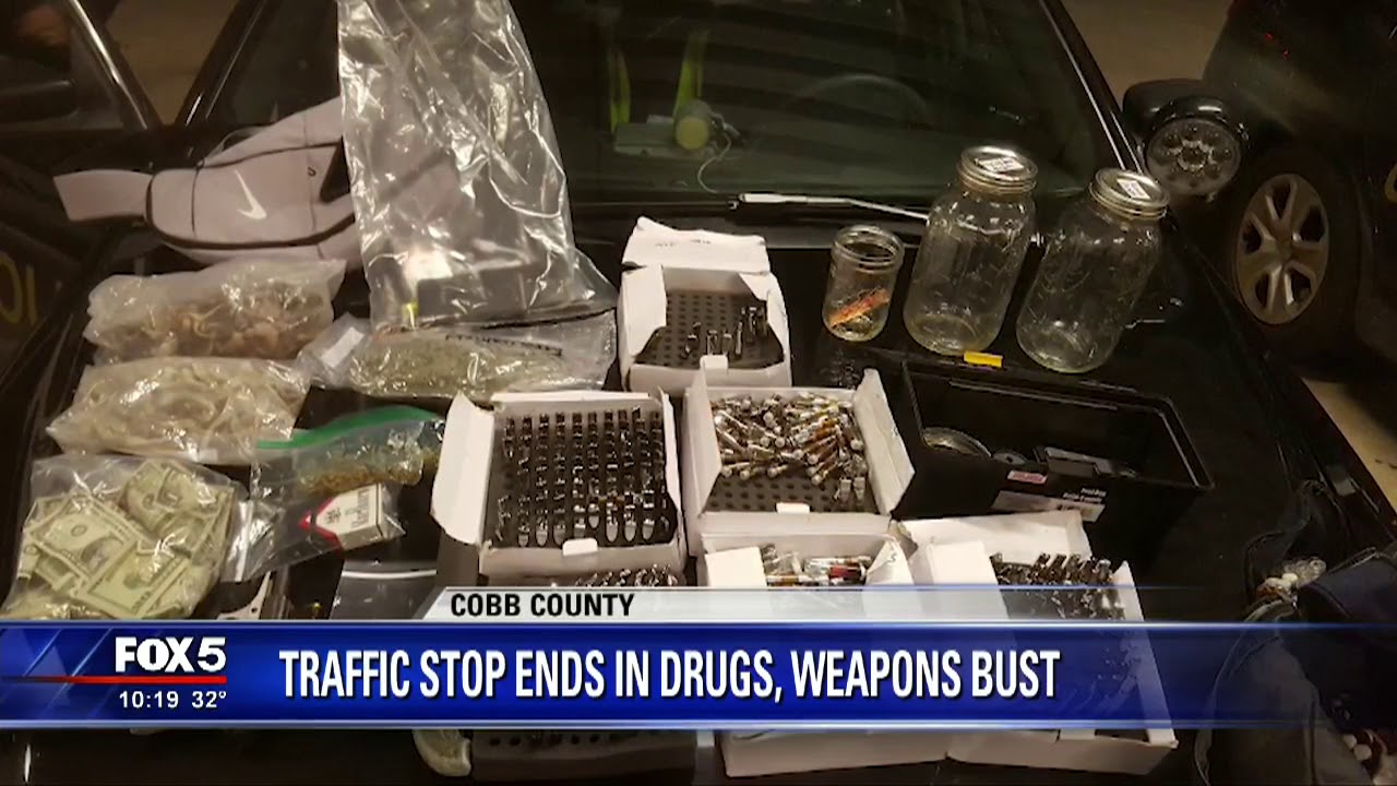 Cobb County traffic stop ends in drugs, weapons bust YouTube