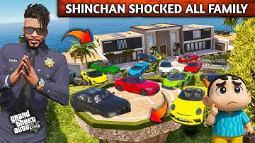 GTA 5: Shinchan Surprised Franklin For Parking All Cars On House