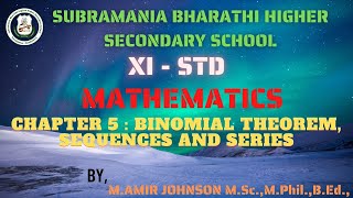XI-STD MATHEMATICS CHAPTER:5 BINOMIAL THEOREM EXERCISE:5.1 SUM NO:15