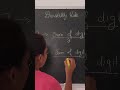 Divisibility rule of number 9