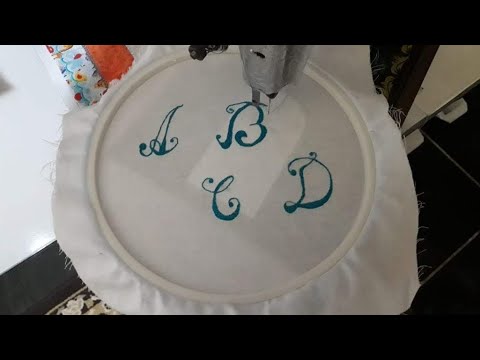 Bordado na Máquina Doméstica Pretinha - Letras/Monograma -Home Machine Embroidery