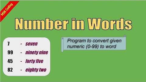 Number to Words | Python Program