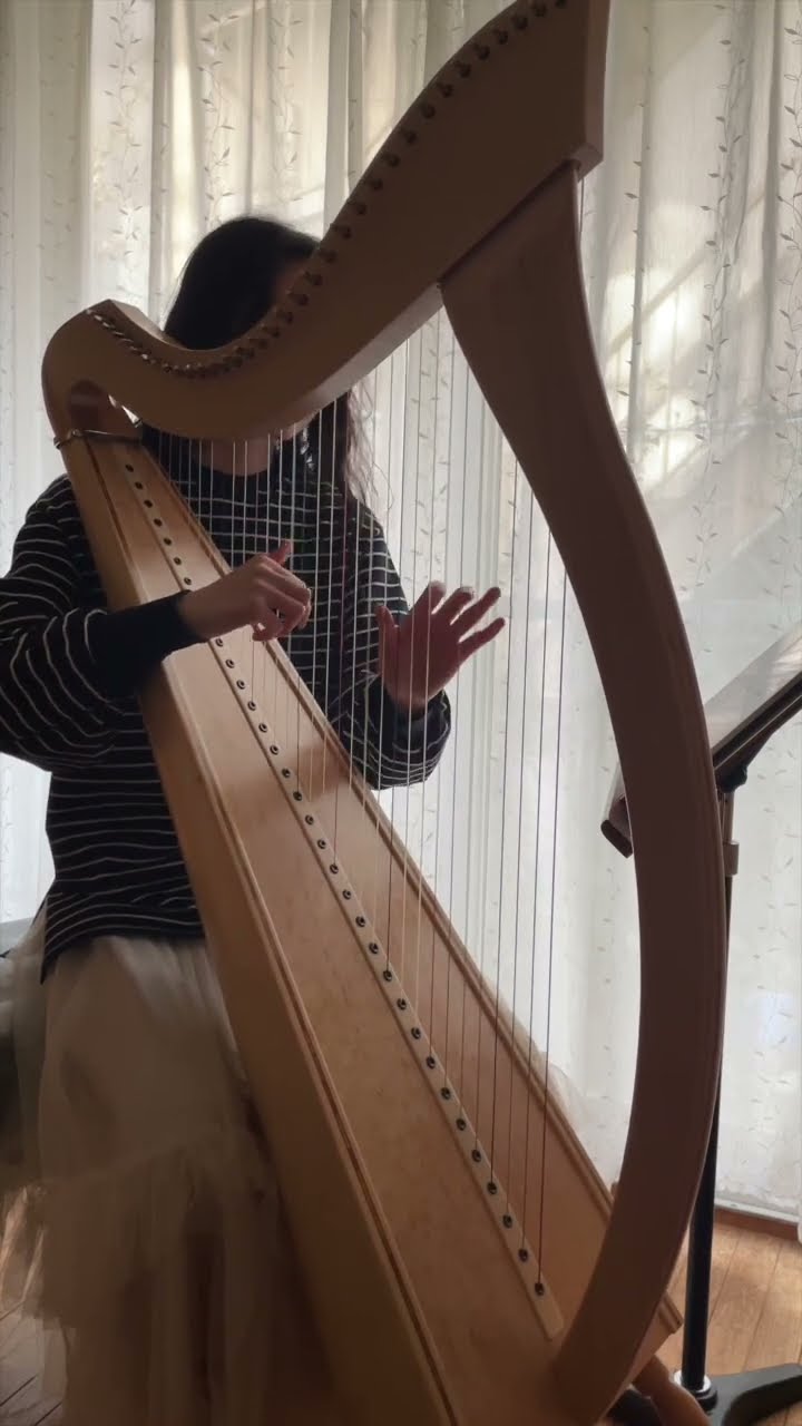 ハープで『旅立ちの日に』 #harp - YouTube