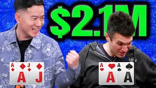 Maniac Bluffs $1 MILLION \& Doug Polk Has POCKET ACES