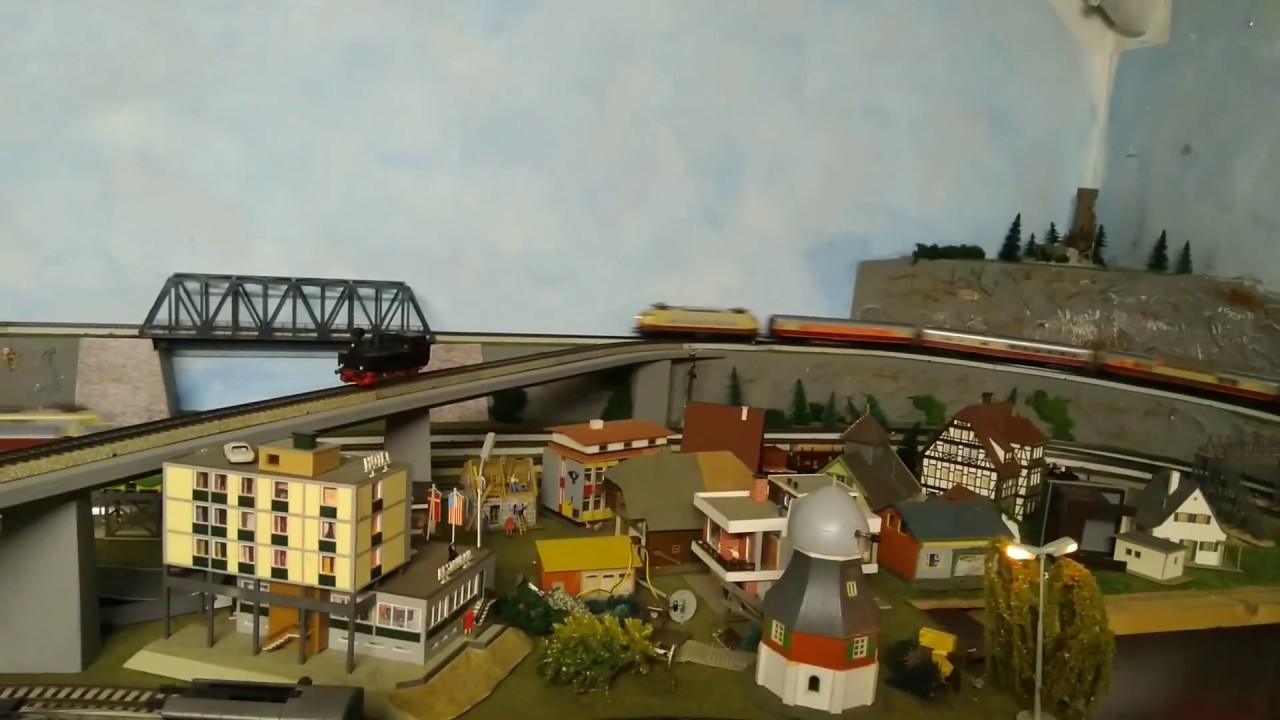 Märklin Modellbahn Legenden - alte Anlage meines Vaters - Landschaft trans europ express D-Zug