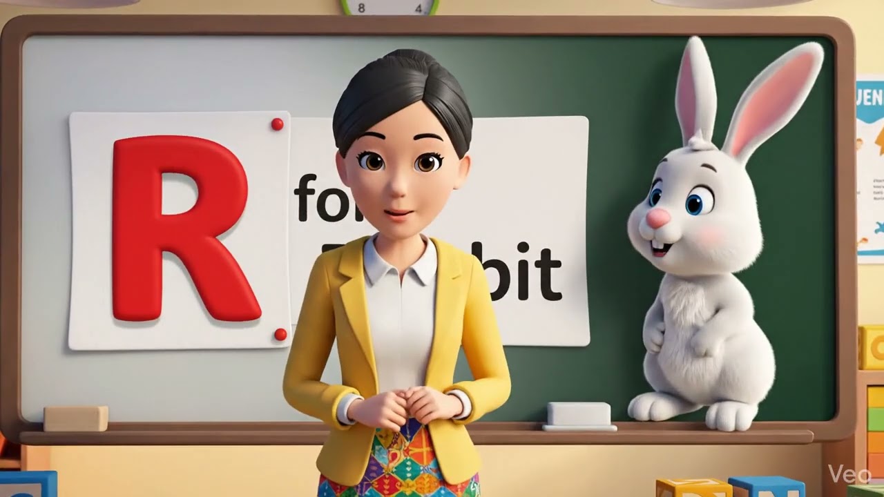 R for Rabbit ...Rabbit means khargosh 