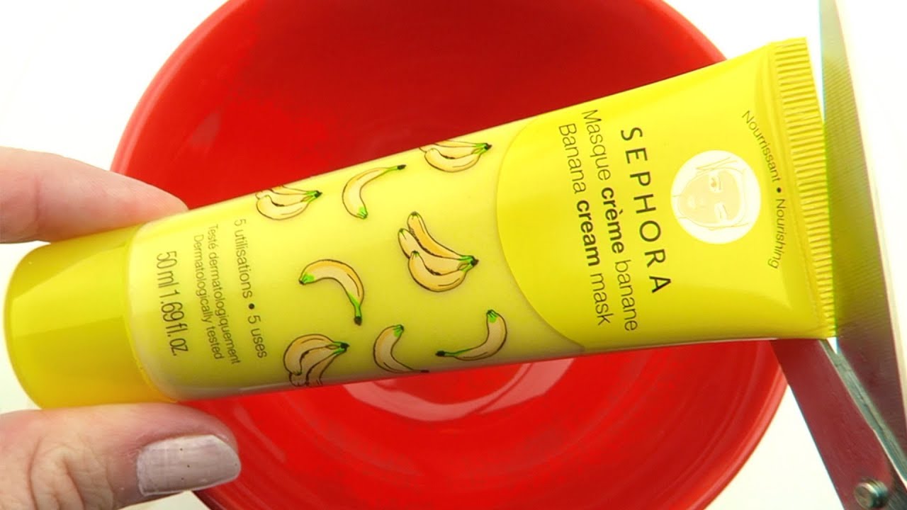 Will it Slime?Testing Banana Cream Face Mask! Slime DIY
