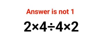 2×4÷4×2 The answer is not 1. Many got it wrong!  Ukraine Math Test #math #percentages #ukraine