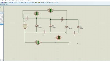 Voltage multiplier simulation on Proteus