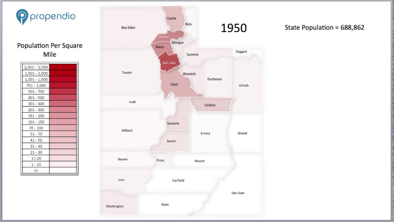 Utah Population 1850 2050 Projected YouTube